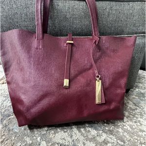 Used Vince Camuto burgundy tote bag